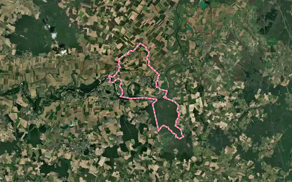 Vue satellite de Petit-Noir avec ses contours administratifs