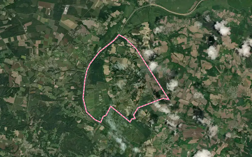 Vue satellite de Pey avec ses contours administratifs