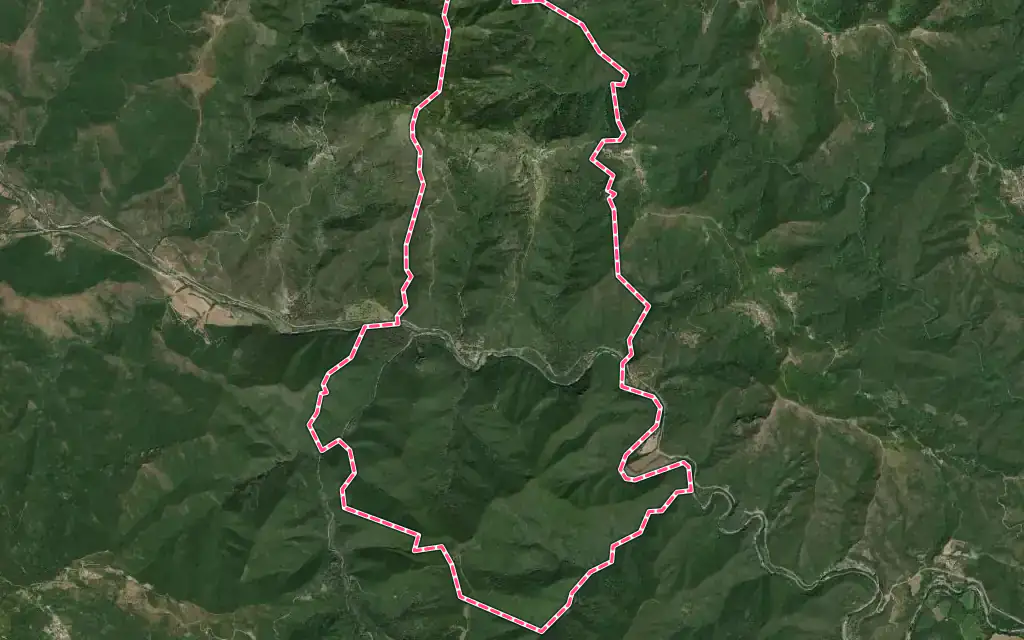 Vue satellite de Piedicorte-di-Gaggio avec ses contours administratifs