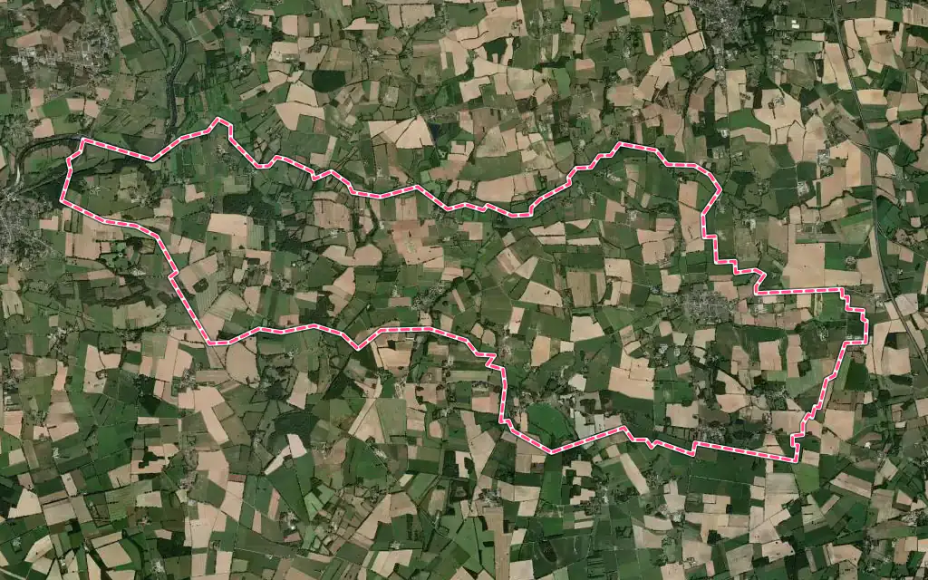 Vue satellite de Pierric avec ses contours administratifs