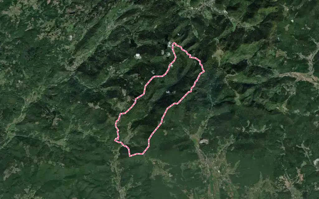 Vue satellite de Plancher-les-Mines avec ses contours administratifs