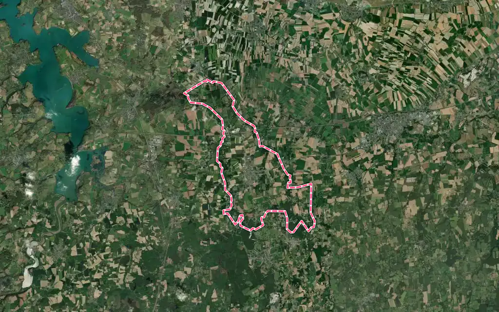 Vue satellite de Plerguer avec ses contours administratifs