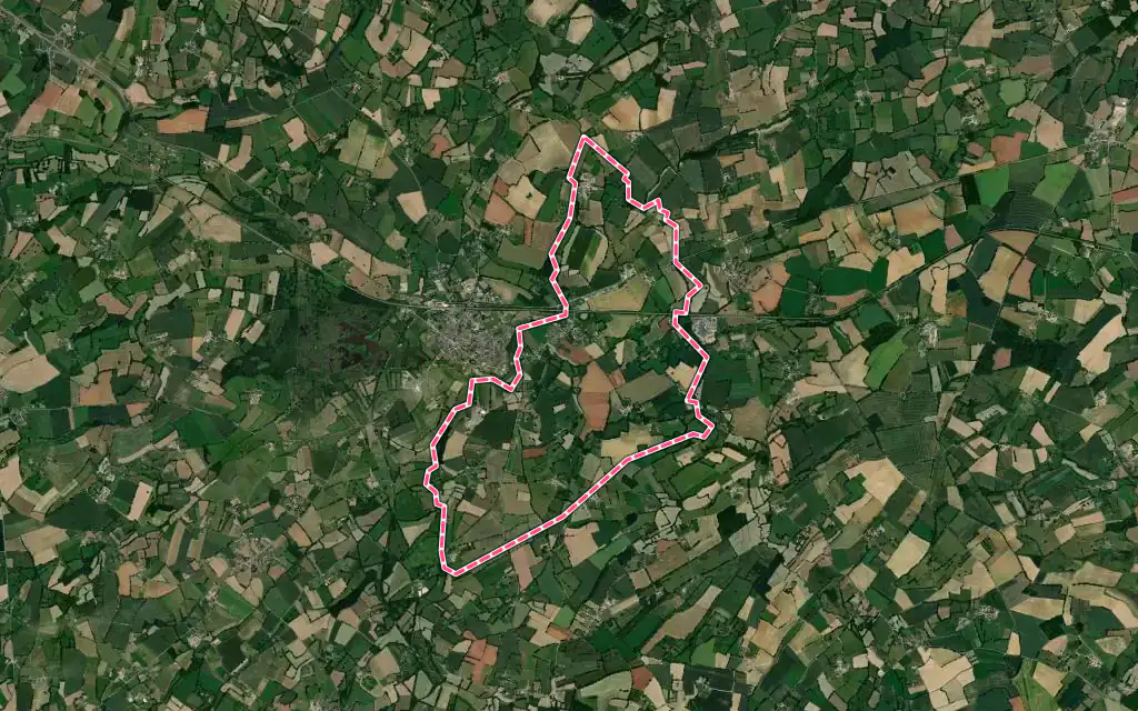 Vue satellite de Pointel avec ses contours administratifs