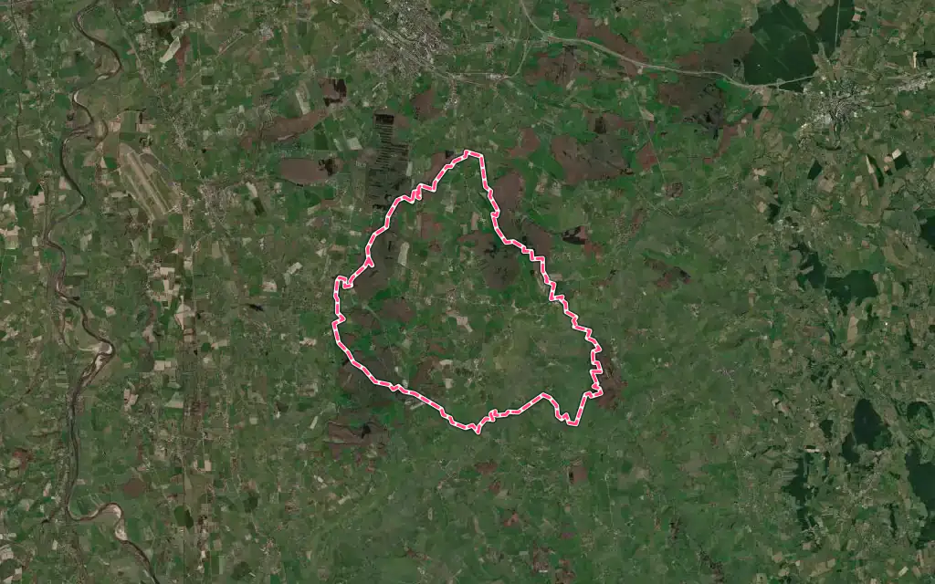 Vue satellite de Poisson avec ses contours administratifs