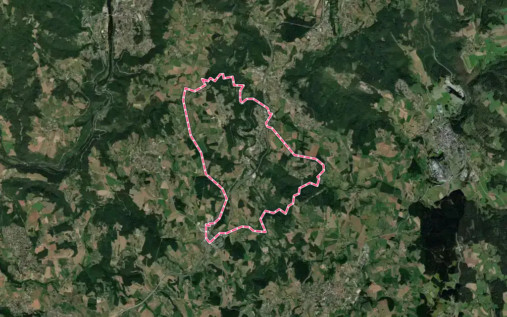 Vue satellite de Pont-Salomon avec ses contours administratifs