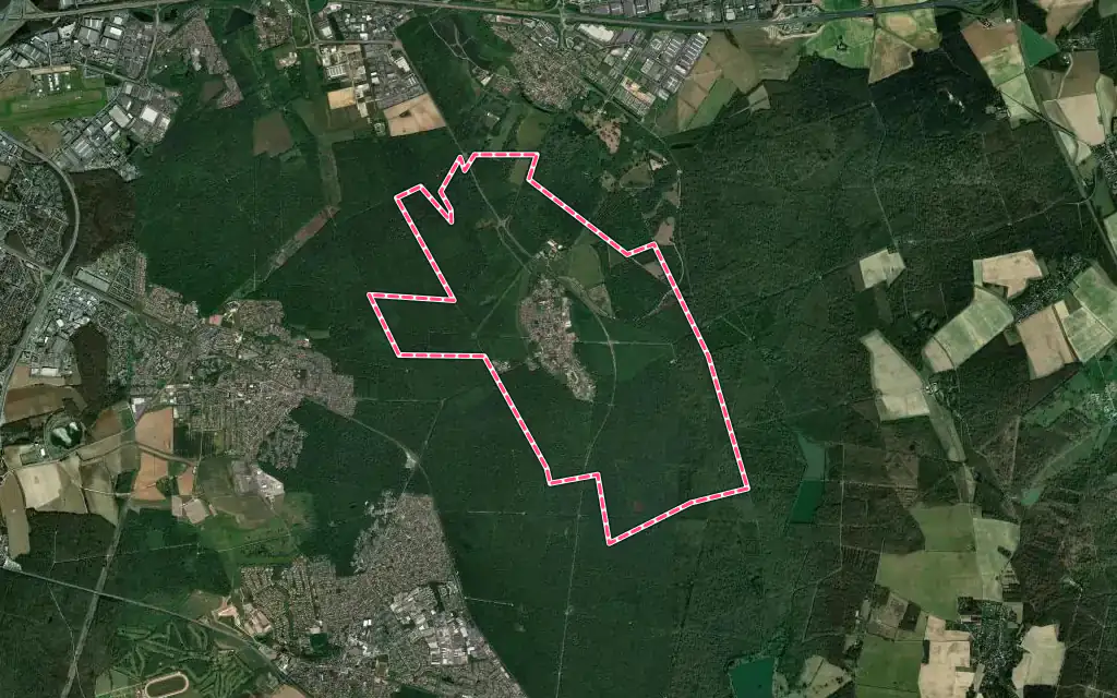 Vue satellite de Pontcarré avec ses contours administratifs