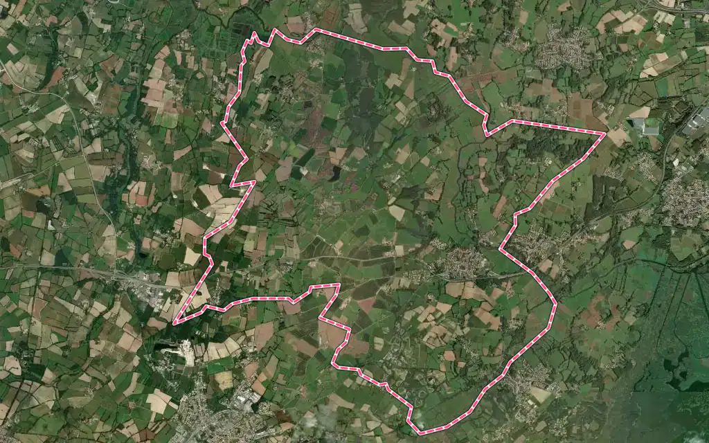 Vue satellite de Port-Saint-Père avec ses contours administratifs
