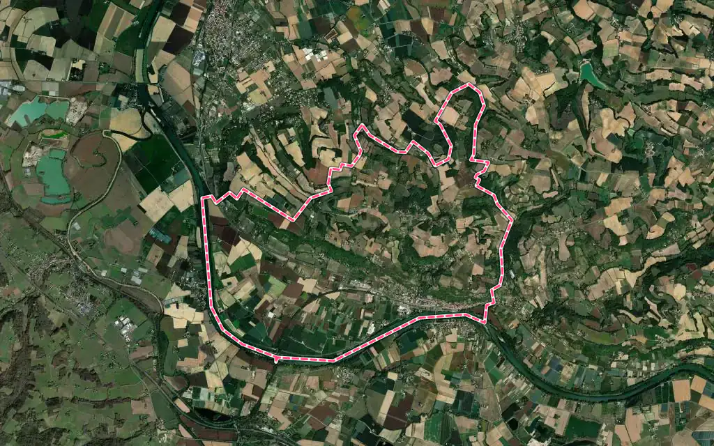 Vue satellite de Port-Sainte-Marie avec ses contours administratifs