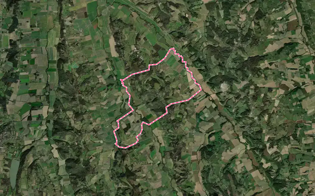 Vue satellite de Portet avec ses contours administratifs