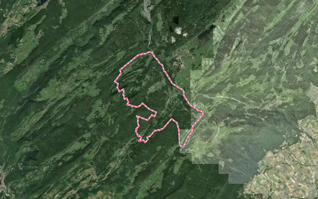 Vue satellite de Prémanon avec ses contours administratifs