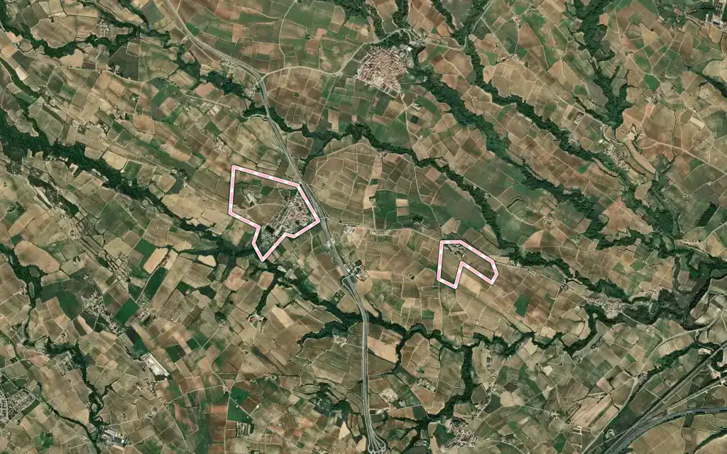 Vista satélite de Puigdàlber con su contorno administrativo