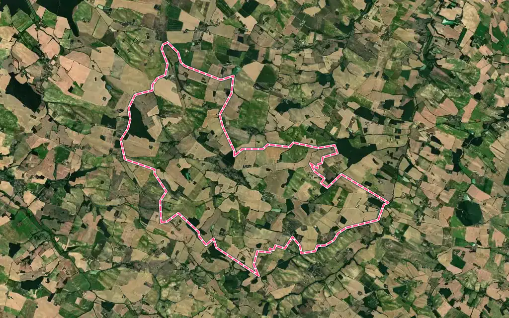 Vue satellite de Puycasquier avec ses contours administratifs