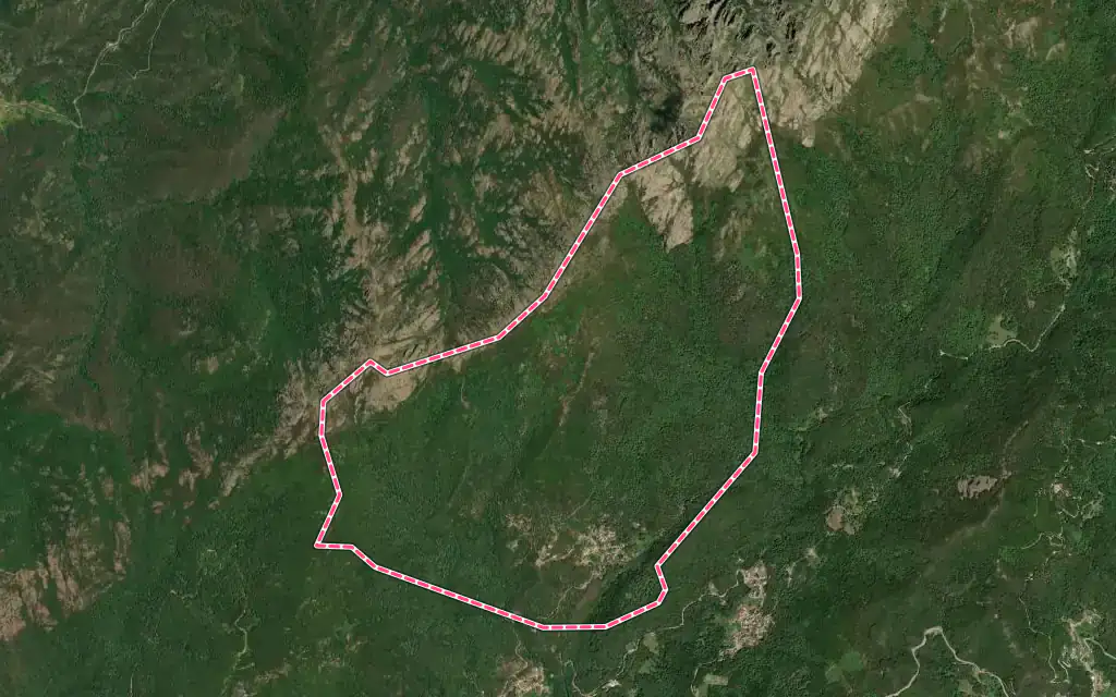 Vue satellite de Quasquara avec ses contours administratifs