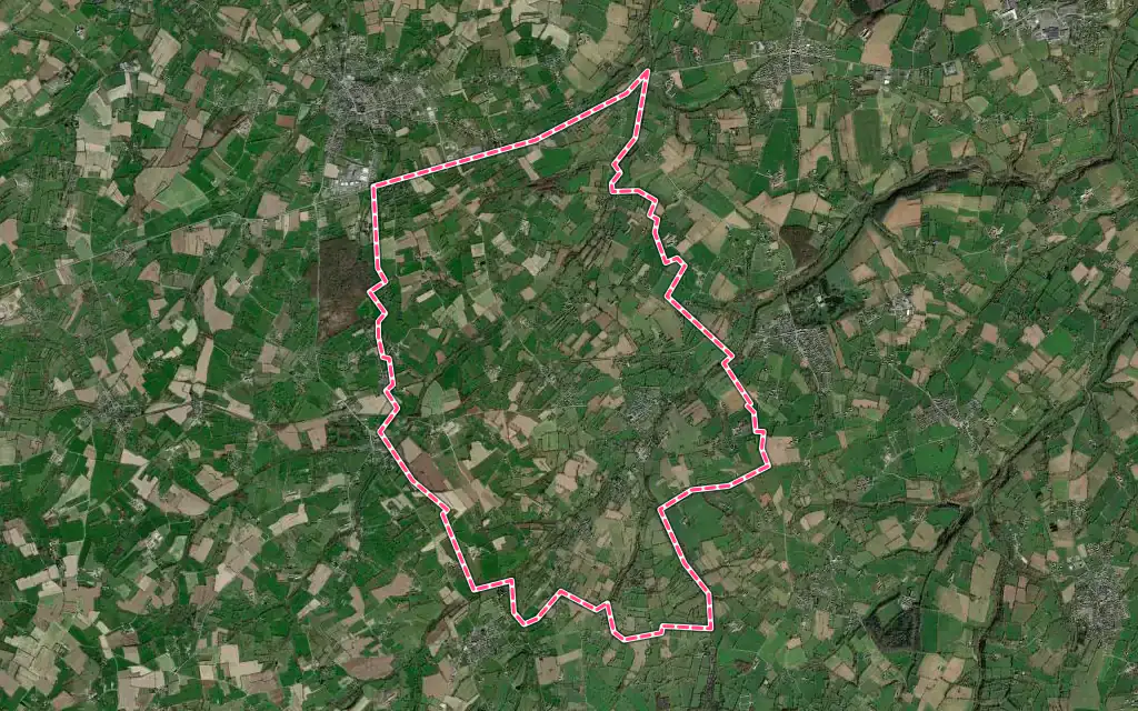 Vue satellite de Quibou avec ses contours administratifs