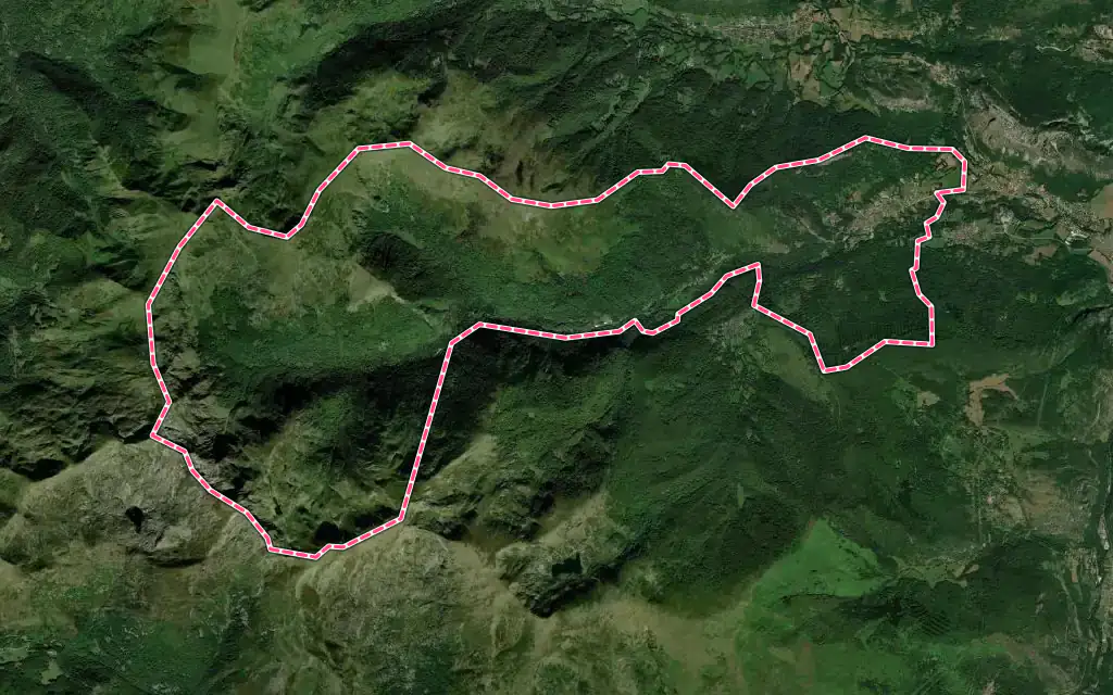 Vue satellite de Rabat-les-Trois-Seigneurs avec ses contours administratifs