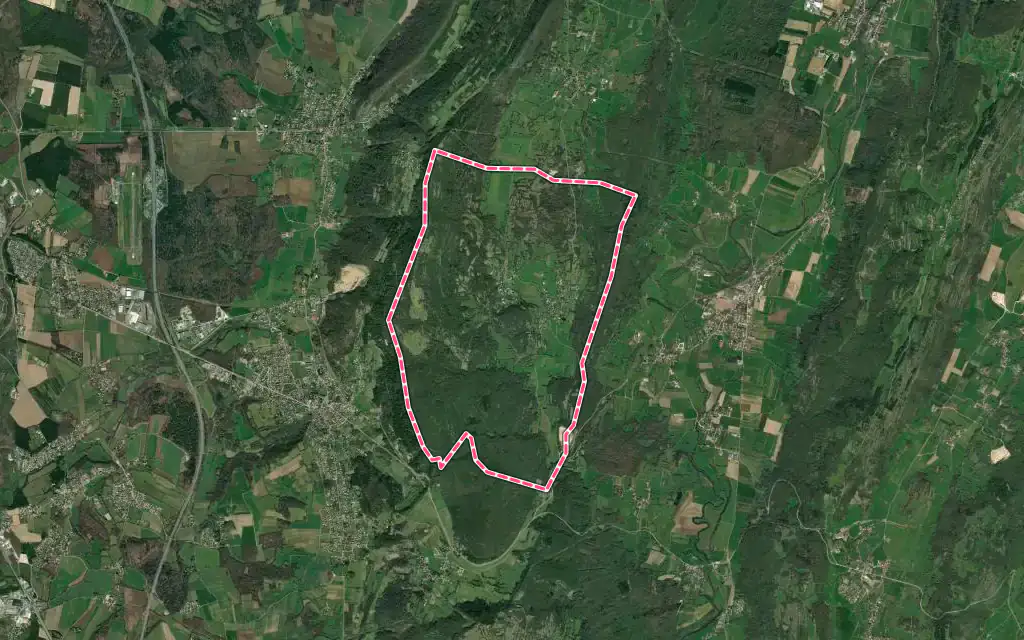 Vue satellite de Ramasse avec ses contours administratifs