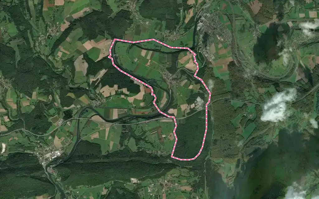 Vue satellite de Rang avec ses contours administratifs