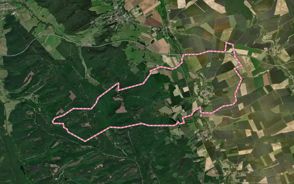 Vue satellite de Rarécourt avec ses contours administratifs