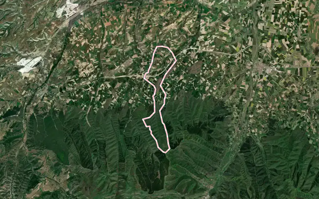 Vista satélite de Redecilla del Camino con su contorno administrativo