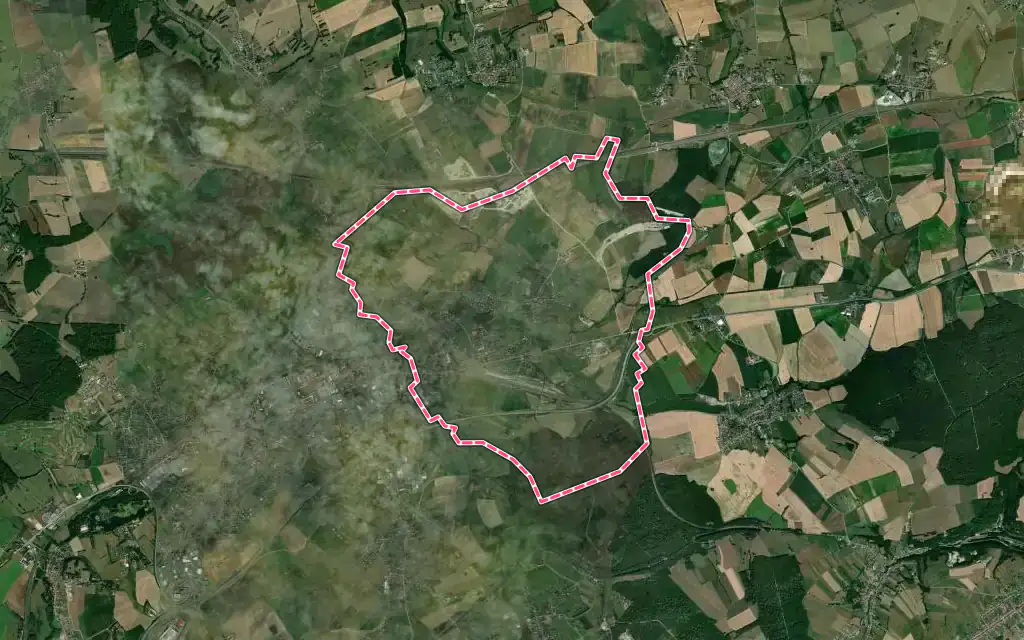 Vue satellite de Réding avec ses contours administratifs
