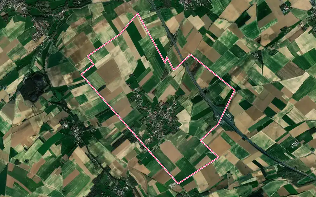 Vue satellite de Rely avec ses contours administratifs