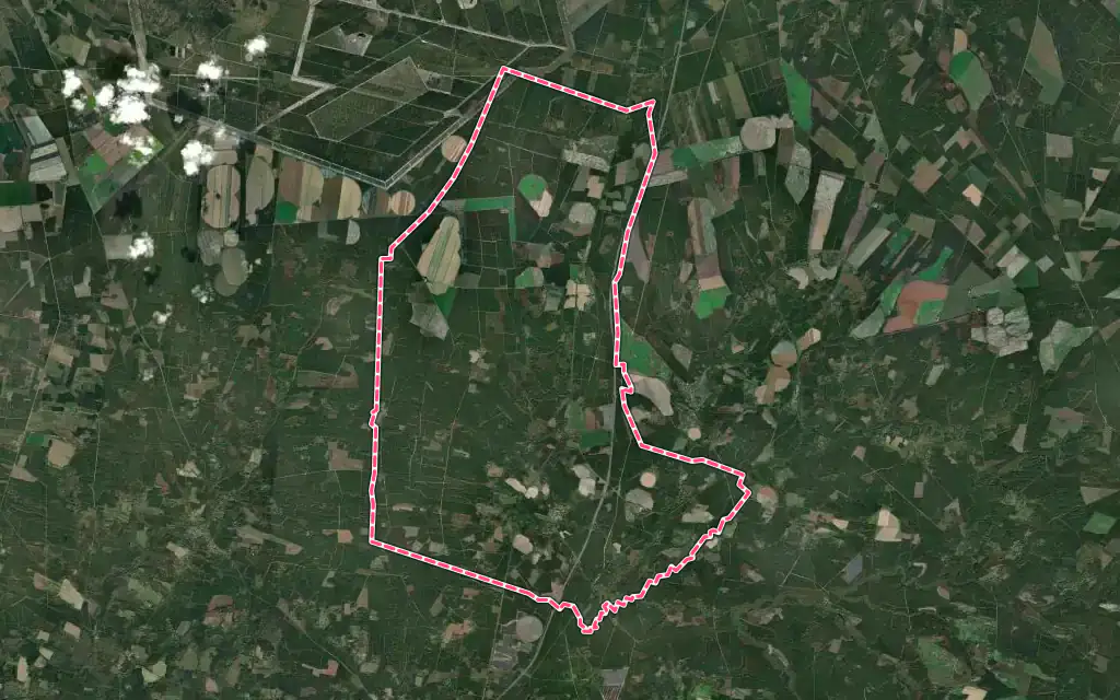 Vue satellite de Retjons avec ses contours administratifs
