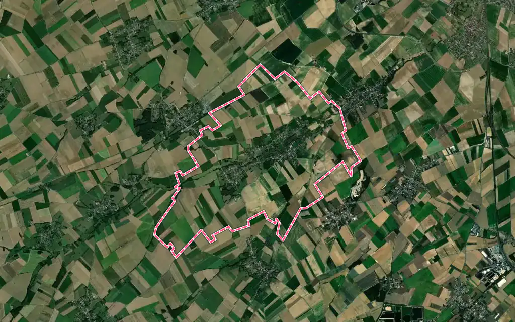 Vue satellite de Rivière avec ses contours administratifs