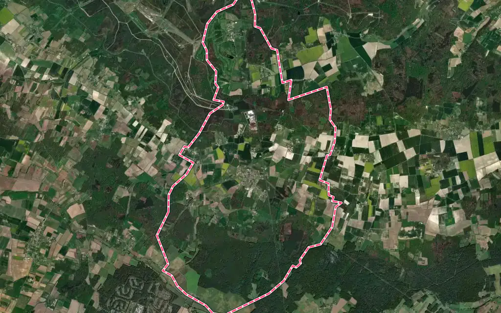 Vue satellite de Roiffé avec ses contours administratifs
