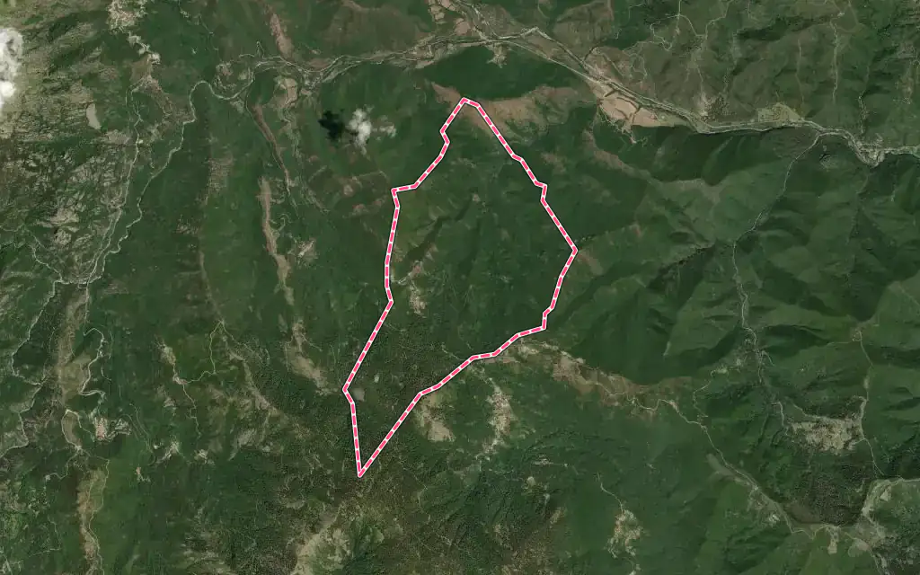 Vue satellite de Rospigliani avec ses contours administratifs