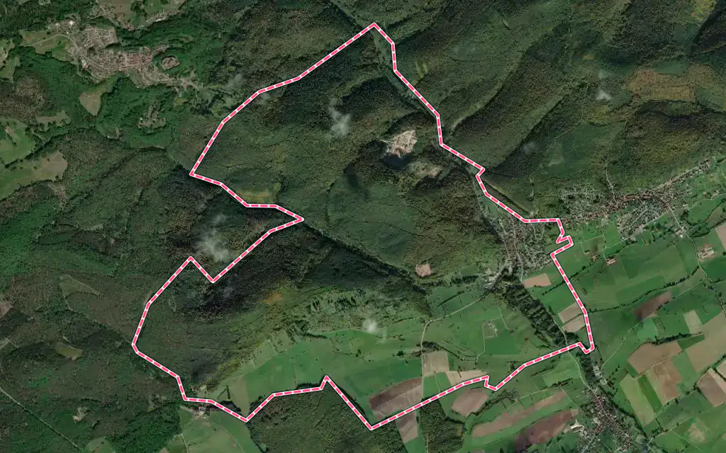 Vue satellite de Rothbach avec ses contours administratifs