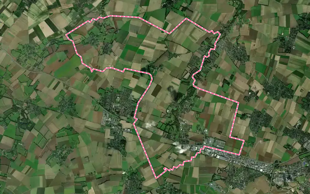 Vue satellite de Rots avec ses contours administratifs