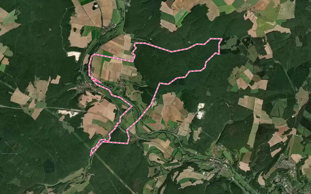 Vue satellite de Rougemont avec ses contours administratifs