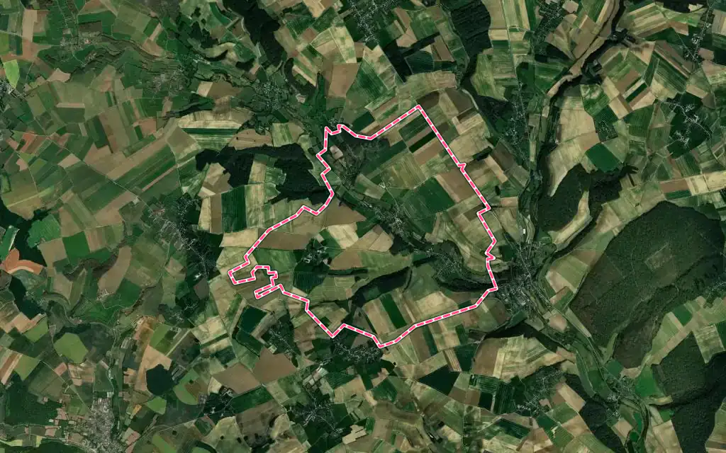 Vue satellite de Roy-Boissy avec ses contours administratifs