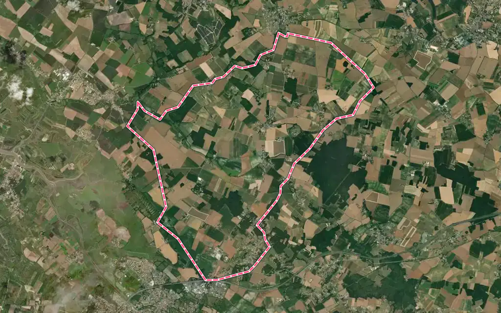 Vue satellite de Sablonceaux avec ses contours administratifs
