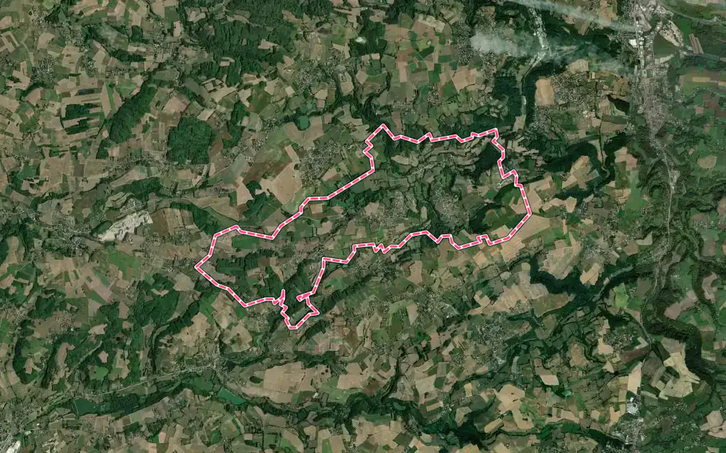 Vue satellite de Saint-Agnin-sur-Bion avec ses contours administratifs