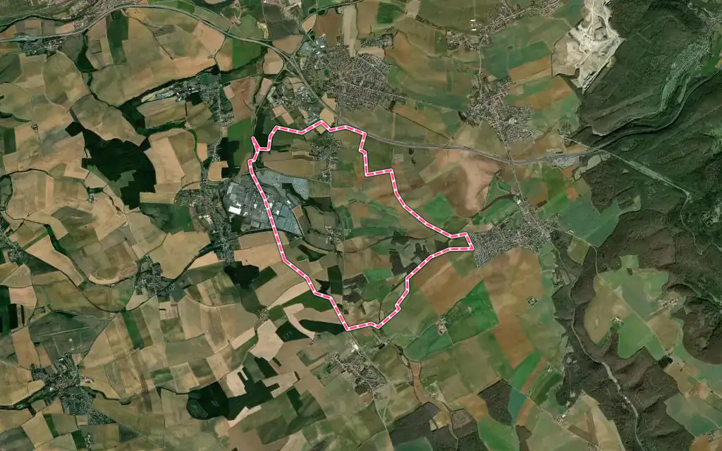 Vue satellite de Saint-Ail avec ses contours administratifs