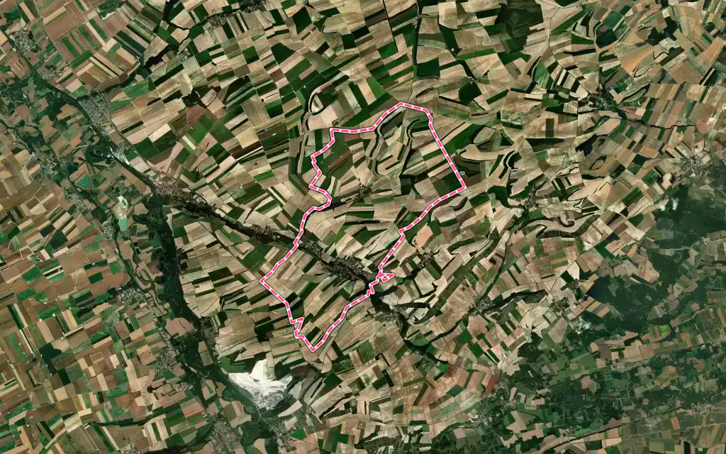 Vue satellite de Saint-Amand-sur-Fion avec ses contours administratifs