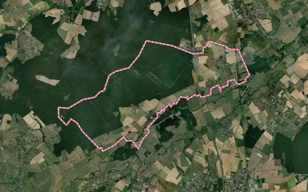 Vue satellite de Saint-Ambreuil avec ses contours administratifs