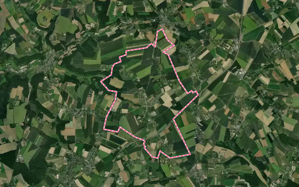 Vue satellite de Saint-André-sur-Cailly avec ses contours administratifs