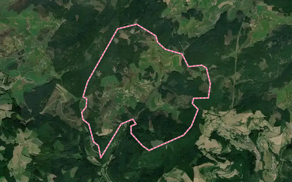 Vue satellite de Saint-Appolinaire avec ses contours administratifs