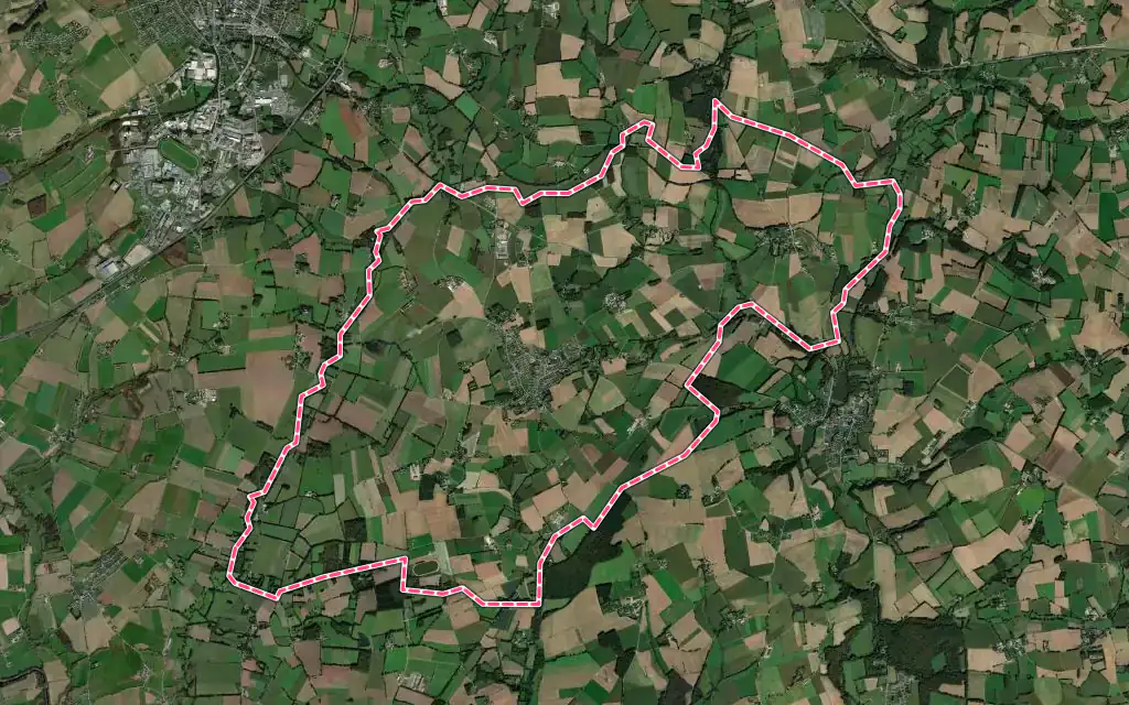 Vue satellite de Saint-Barnabé avec ses contours administratifs
