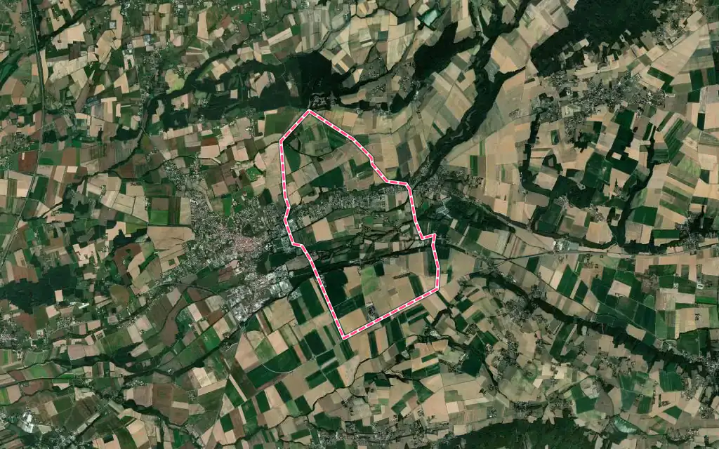 Vue satellite de Saint-Barthélemy avec ses contours administratifs