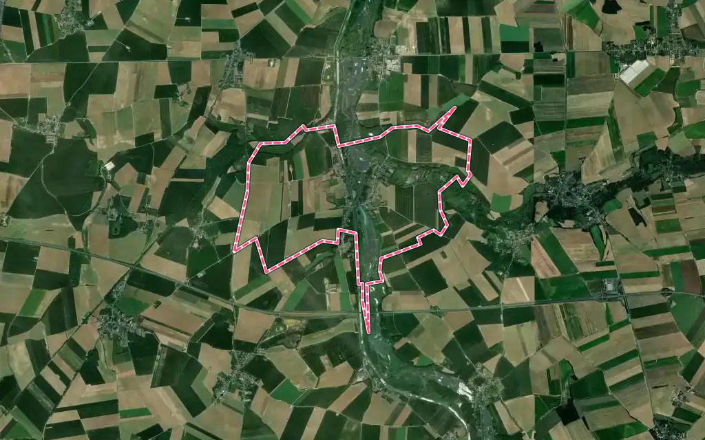 Vue satellite de Saint-Christ-Briost avec ses contours administratifs