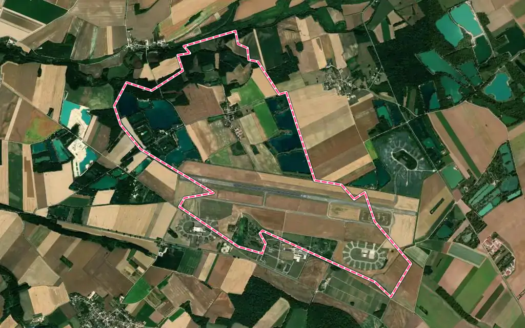 Vue satellite de Saint-Christophe-Dodinicourt avec ses contours administratifs