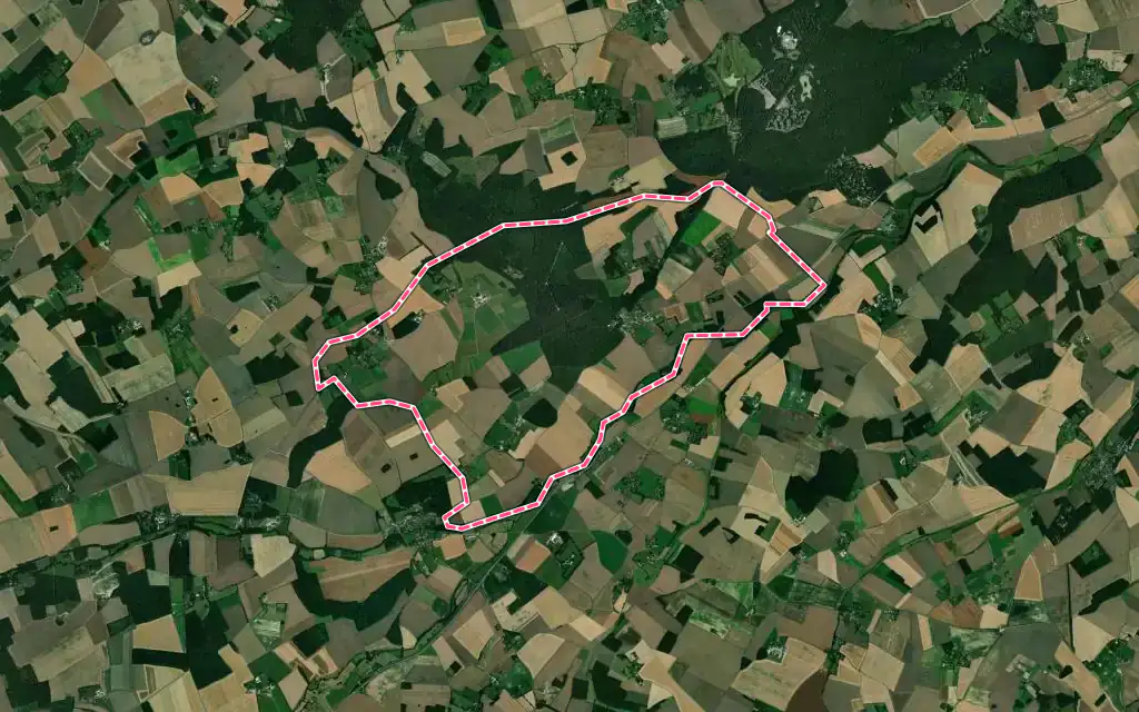 Vue satellite de Saint-Christophe-sur-Avre avec ses contours administratifs
