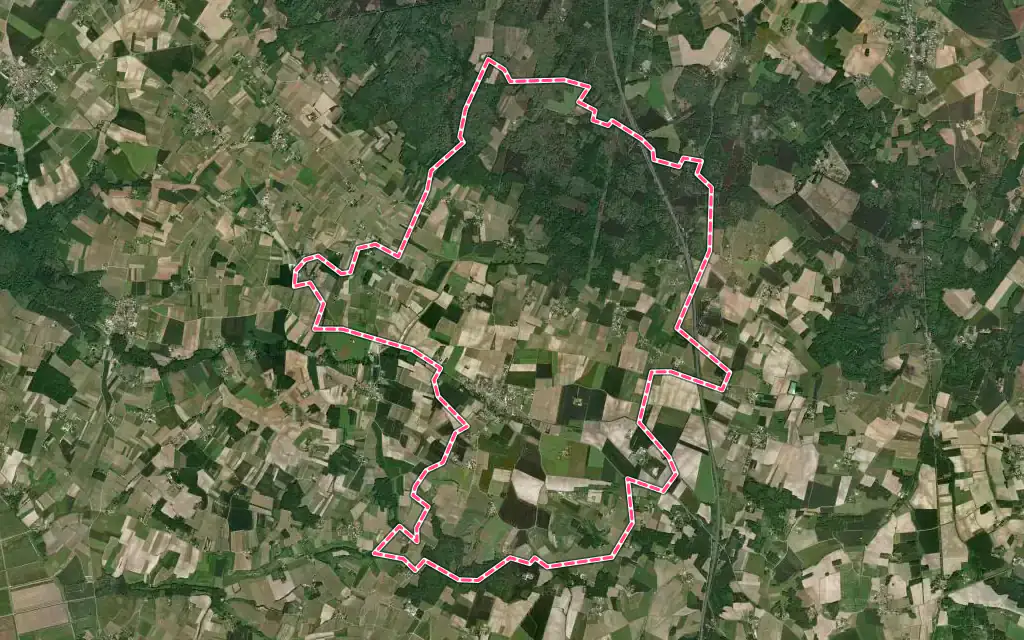 Vue satellite de Saint-Ciers-du-Taillon avec ses contours administratifs