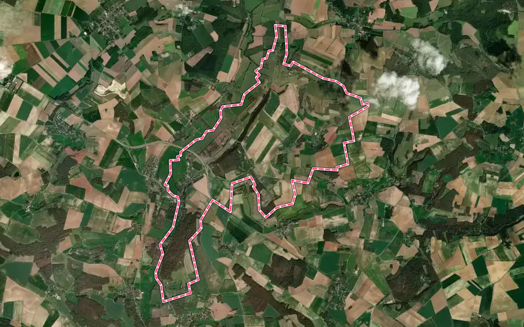 Vue satellite de Saint-Clair-sur-Epte avec ses contours administratifs