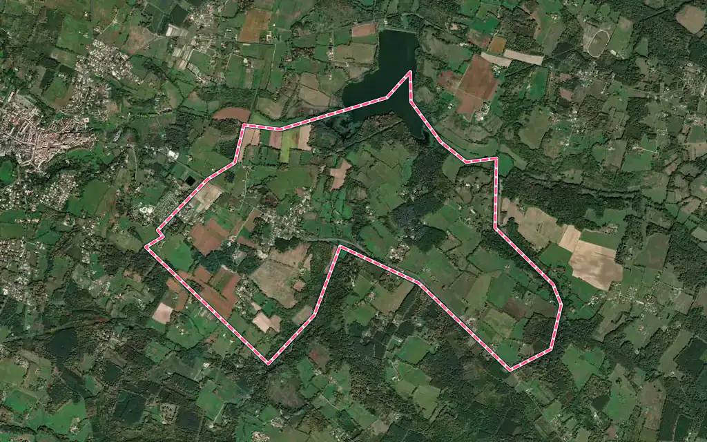 Vue satellite de Saint-Côme avec ses contours administratifs
