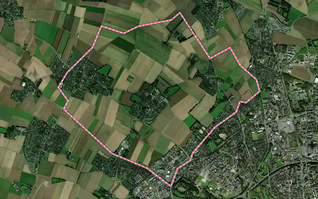 Vue satellite de Saint-Contest avec ses contours administratifs