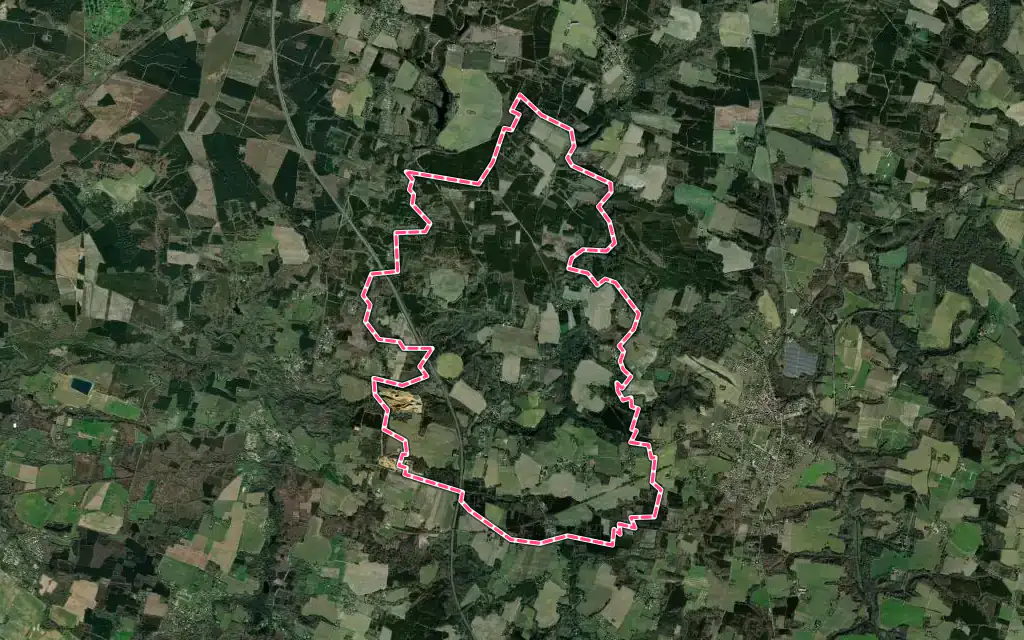 Vue satellite de Saint-Cricq-Villeneuve avec ses contours administratifs